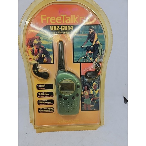 Kenwood FreeTalk Blue FM Transceiver FRS GMRS Two Way Radio UBZ-GR14 MBK NEW - Picture 1 of 5